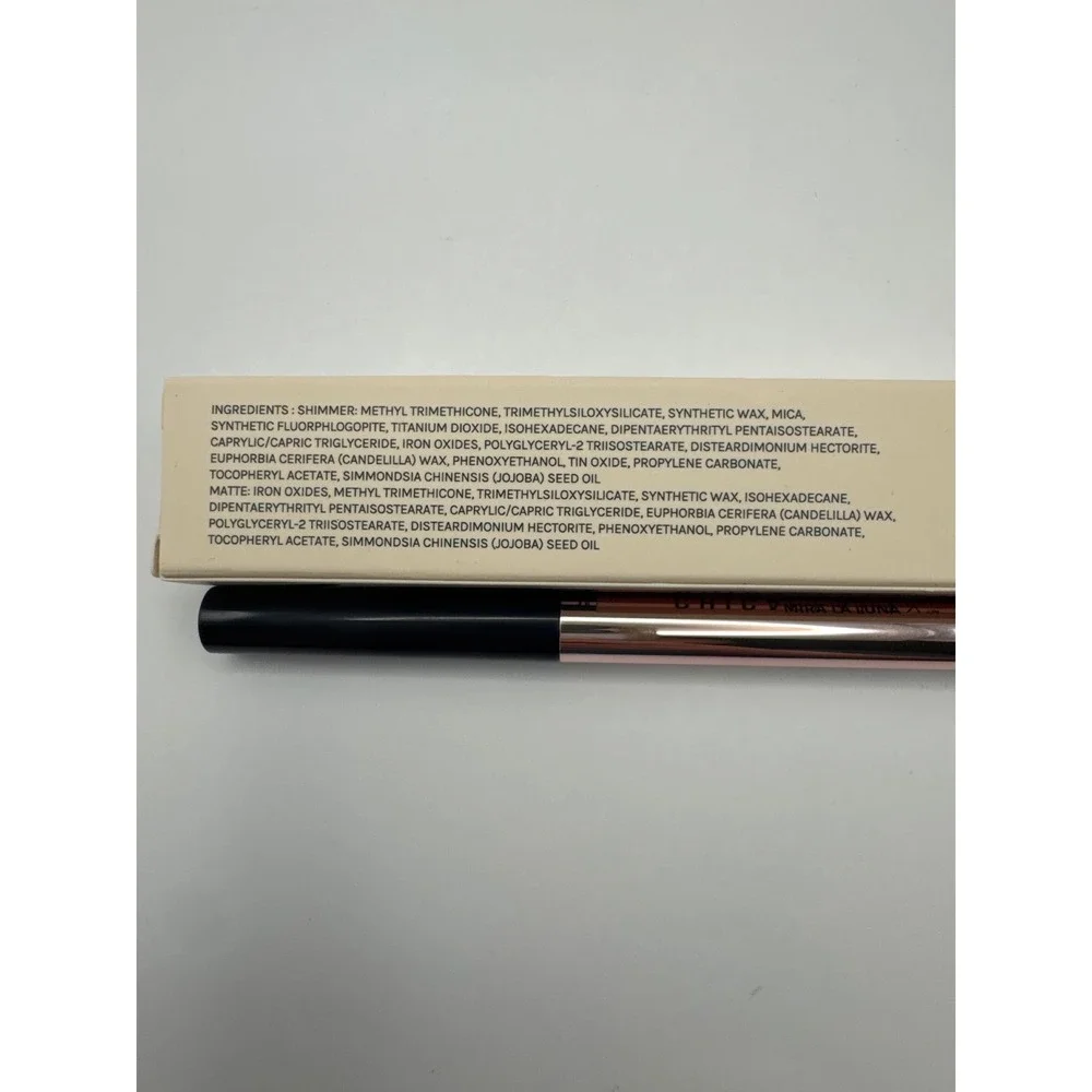 Chica Beauty Mira La Luna‎ Duo Gel Eyeliner Matte Black Shimmer Champagne New